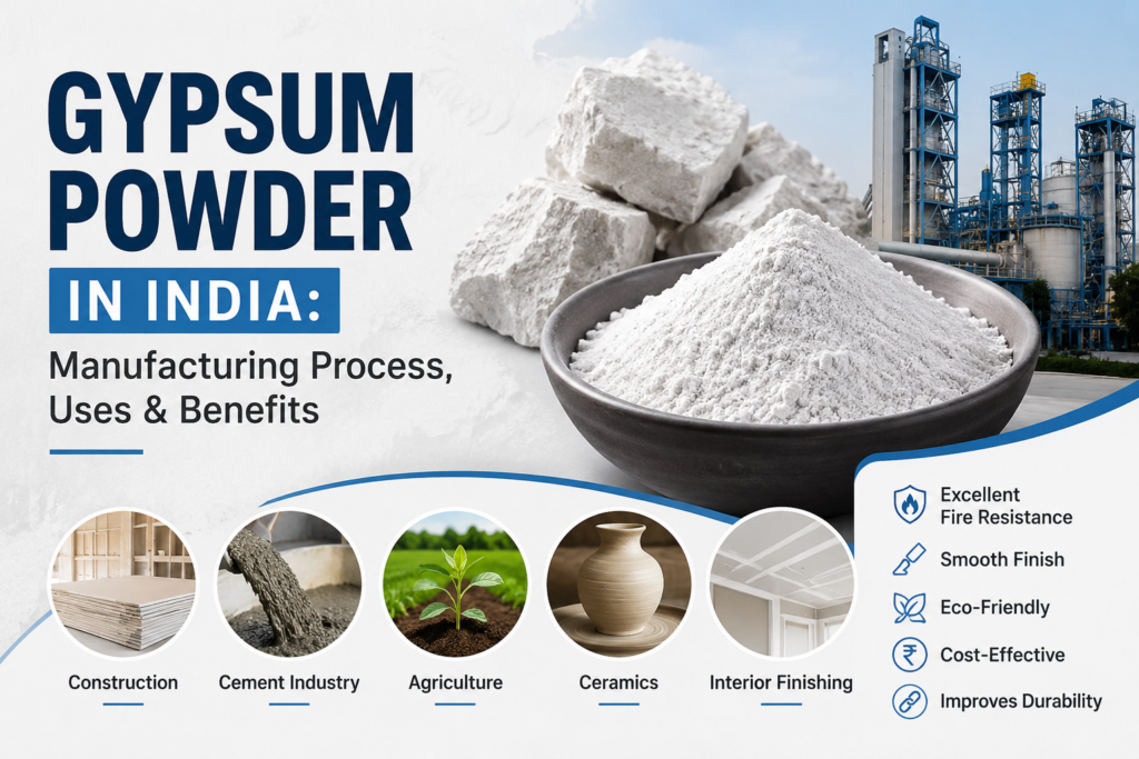 Gypsum Powder in India: Manufacturing Process, Uses & Benefits